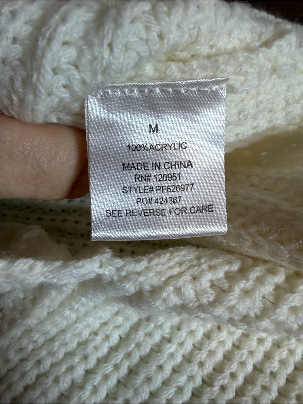 Pink Rose Women’s Medium Ivory Sleeveless Knit Tunic Sweater Mini Dress - Picture 6 of 8